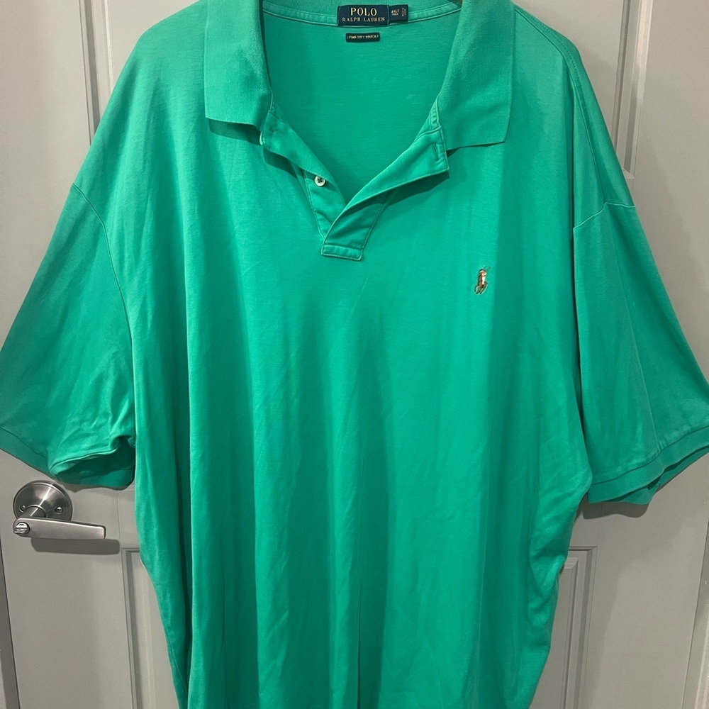 Polo by Ralph Lauren Men's Green Polo Shirt - Picture 3 of 8